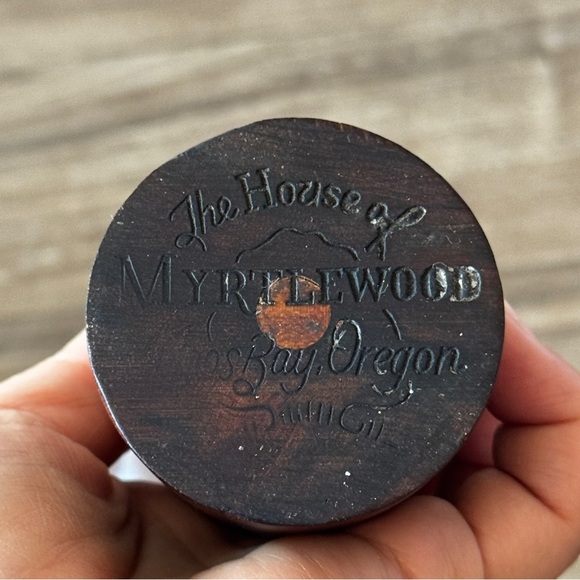 Oregon myrtle wood candle stick holder MCM Vtg - Picture 7 of 7